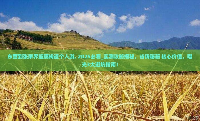 东营到张家界玻璃栈道个人游