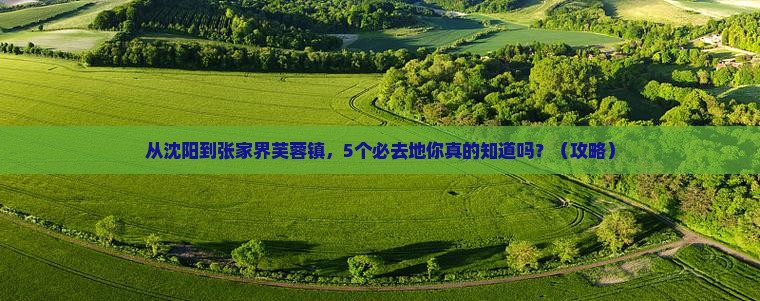 沈阳到张家界芙蓉镇必去地