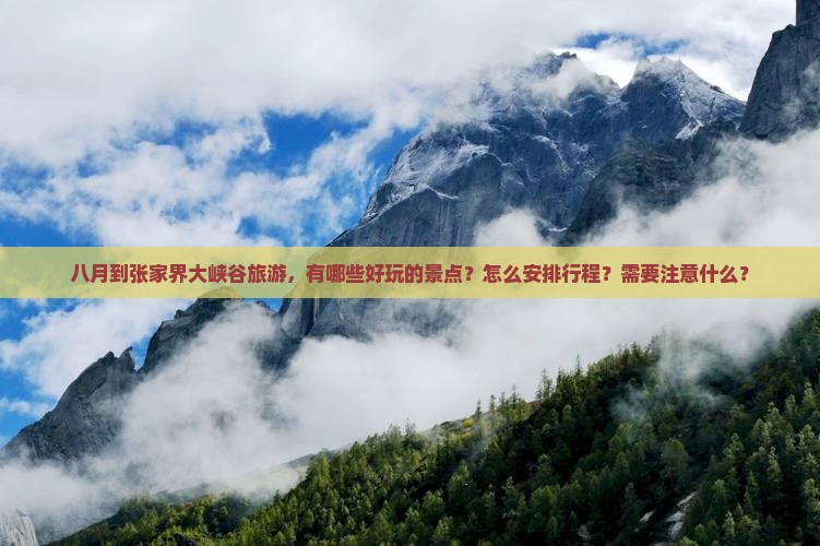 八月到张家界大峡谷旅游，有哪些好玩的景点？怎么安排行程？需要注意什么？