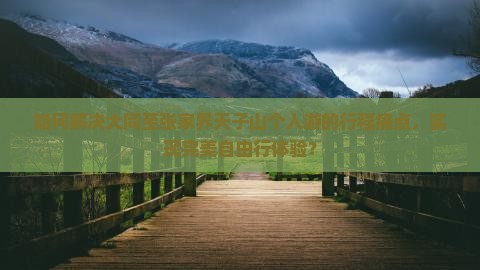 如何解决大同至张家界天子山个人游的行程痛点，实现完美自由行体验？