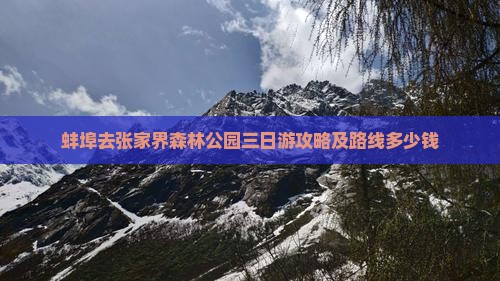 蚌埠去张家界森林公园三日游攻略及路线多少钱