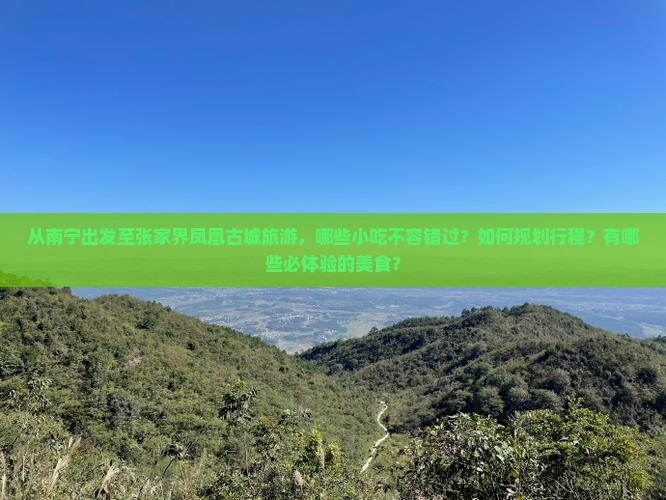 从南宁出发至张家界凤凰古城旅游，哪些小吃不容错过？如何规划行程？有哪些必体验的美食？