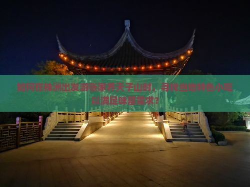 如何在株洲出发游张家界天子山时，寻找当地特色小吃以满足味蕾需求？