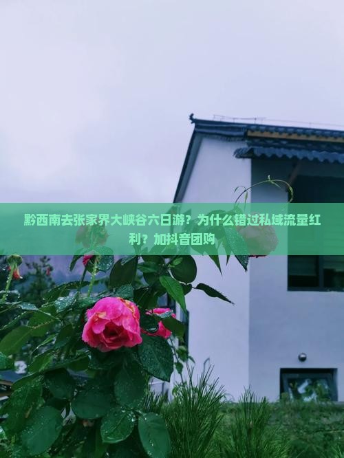 黔西南去张家界大峡谷六日游？为什么错过私域流量红利？加抖音团购