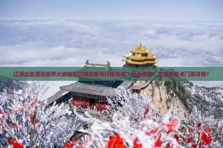 辽源出发至张家界大峡谷五日游攻略与行程安排，包含住宿、交通及景点门票详情？