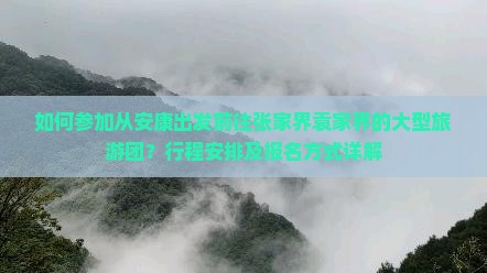 如何参加从安康出发前往张家界袁家界的大型旅游团？行程安排及报名方式详解