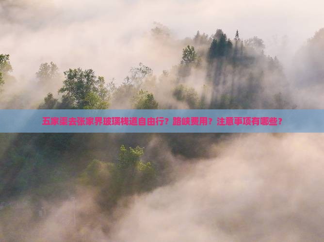 五家渠去张家界玻璃栈道自由行？路峡费用？注意事项有哪些？