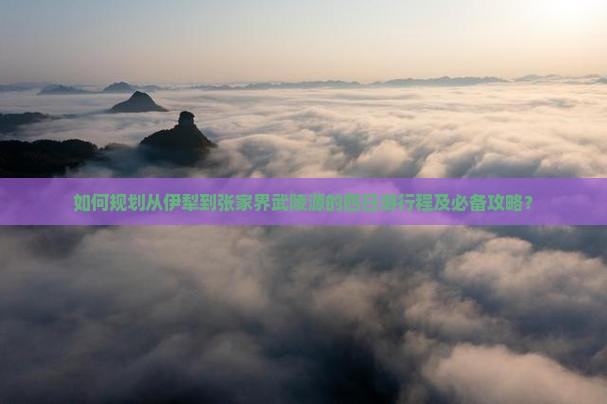 如何规划从伊犁到张家界武陵源的四日游行程及必备攻略？