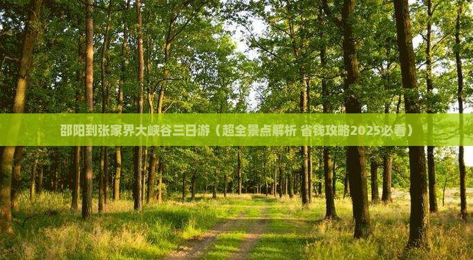 邵阳去张家界大峡谷三日游
