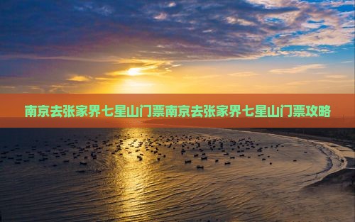 南京去张家界七星山门票