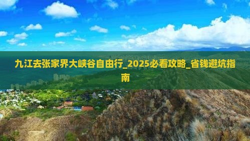 九江去张家界大峡谷自由行