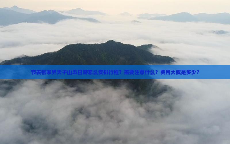 节去张家界天子山五日游怎么安排行程？需要注意什么？费用大概是多少？