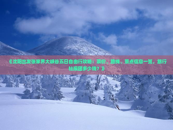 《沈阳出发张家界大峡谷五日自由行攻略：票价、路线、景点信息一览，旅行社报团多少钱？》