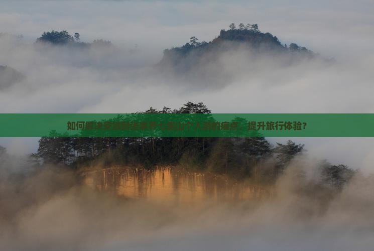 如何解决安顺到张家界七星山个人游的痛点，提升旅行体验？