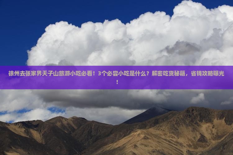 徐州去张家界天子山旅游小吃