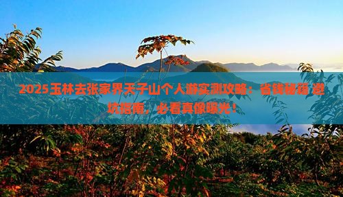玉林去张家界天子山个人游