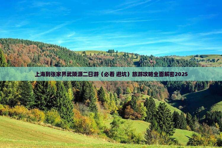 上海到张家界武陵源二日游
