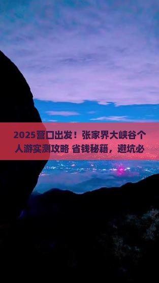 营口去张家界大峡谷个人游