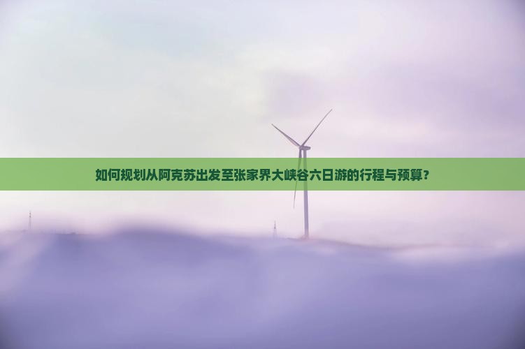 如何规划从阿克苏出发至张家界大峡谷六日游的行程与预算？