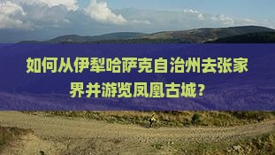 如何从伊犁哈萨克自治州去张家界并游览凤凰古城？
