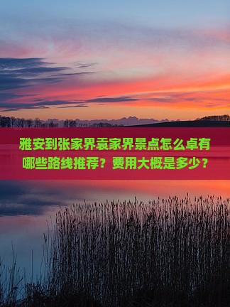 雅安到张家界袁家界景点怎么卓有哪些路线推荐？费用大概是多少？