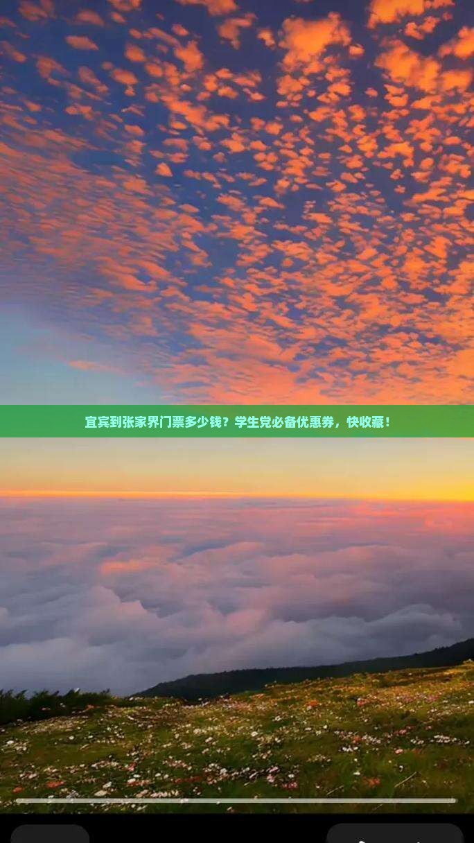 宜宾到张家界门票多少钱？学生党必备优惠券，快收藏！