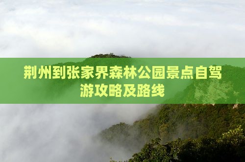荆州到张家界森林公园景点自驾游攻略及路线