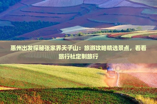惠州出发探秘张家界天子山：旅游攻略精选景点，看看旅行社定制旅行