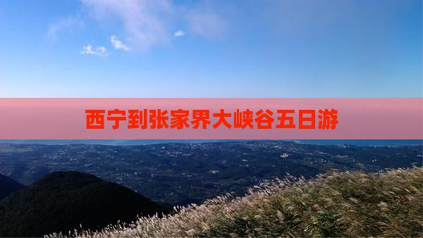 西宁到张家界大峡谷五日游