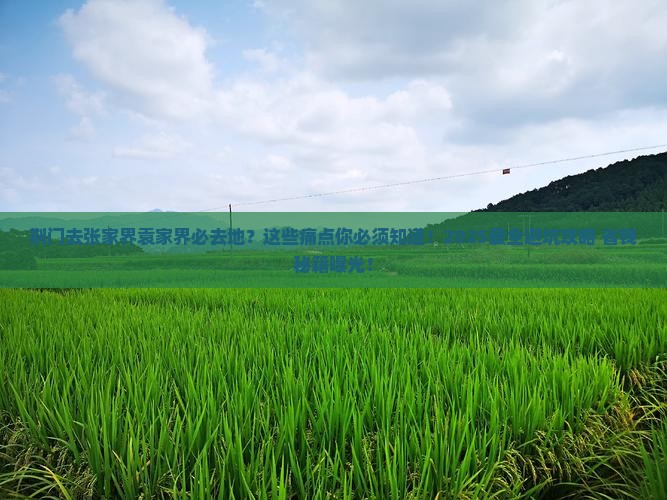 荆门去张家界袁家界必去地