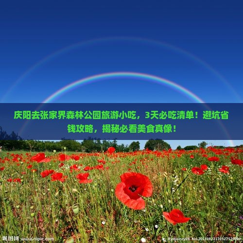 庆阳去张家界森林公园旅游小吃