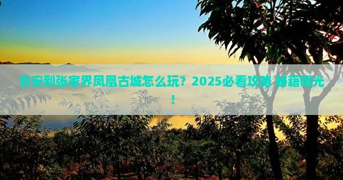 吉安到张家界凤凰古城景点