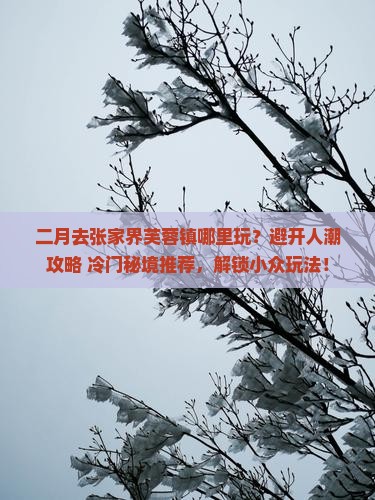 二月去张家界芙蓉镇哪里玩
