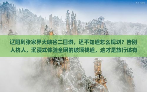 辽阳到张家界大峡谷二日游