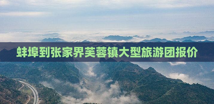 蚌埠到张家界芙蓉镇大型旅游团报价