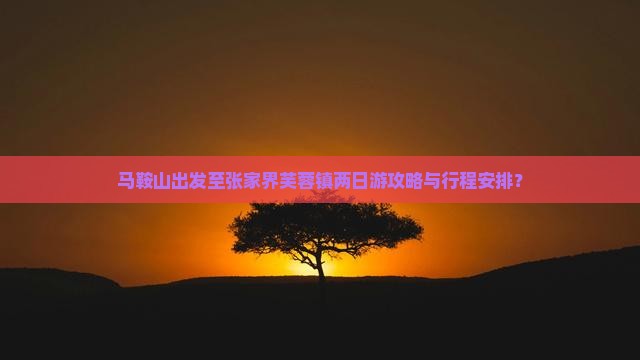 马鞍山出发至张家界芙蓉镇两日游攻略与行程安排？