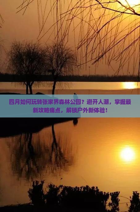 四月如何玩转张家界森林公园？避开人潮，掌握最新攻略痛点，解锁户外新体验！