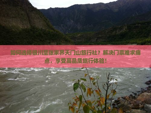 如何选择银川至张家界天门山旅行社？解决门票难求痛点，享受高品质旅行体验！