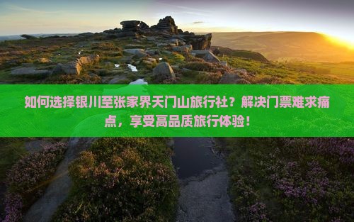 如何选择银川至张家界天门山旅行社？解决门票难求痛点，享受高品质旅行体验！