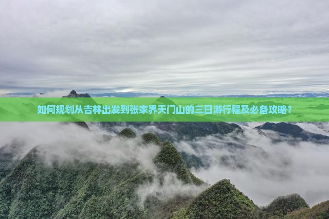 如何规划从吉林出发到张家界天门山的三日游行程及必备攻略？