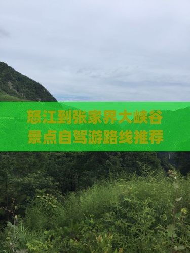 怒江到张家界大峡谷景点自驾游路线推荐