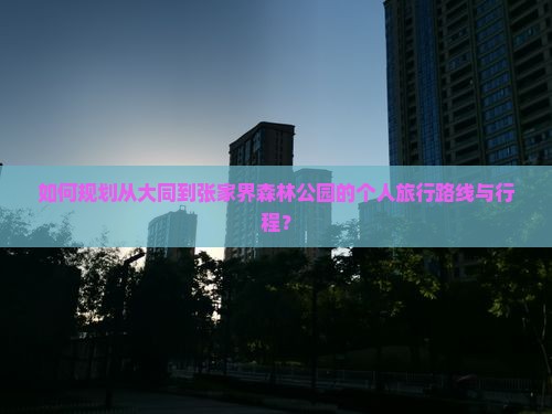 如何规划从大同到张家界森林公园的个人旅行路线与行程？