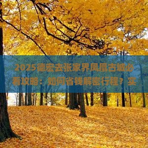 德宏去张家界凤凰古城攻略