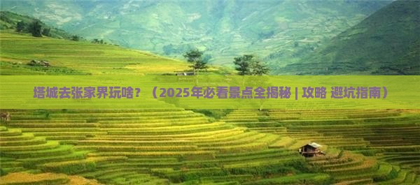 塔城到张家界景点
