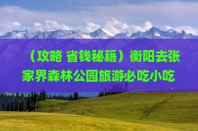 衡阳去张家界森林公园旅游小吃