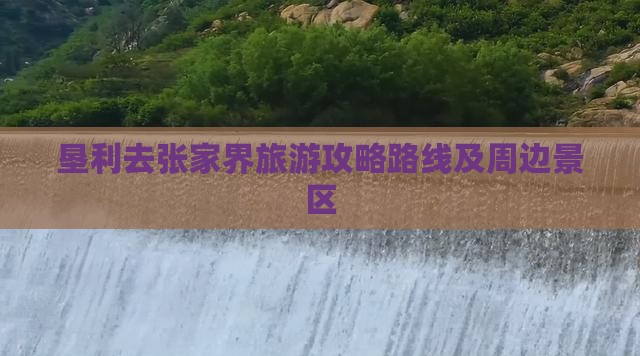 垦利去张家界旅游