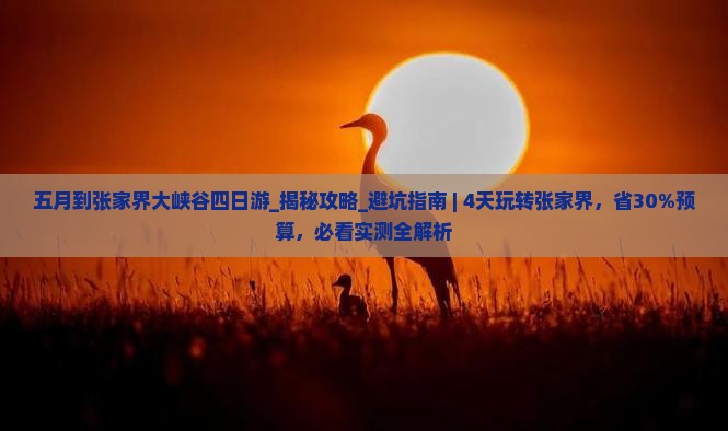 五月到张家界大峡谷四日游