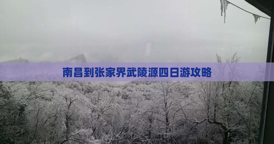 南昌到张家界武陵源四日游