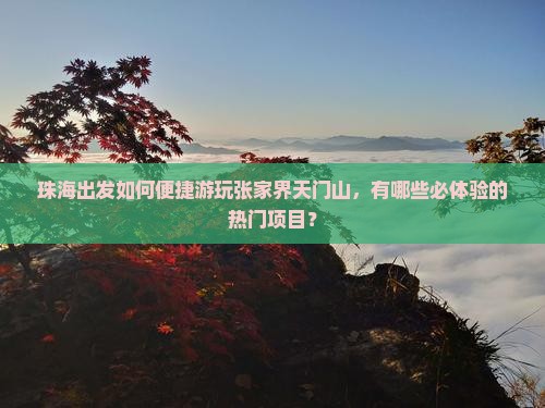 珠海出发如何便捷游玩张家界天门山，有哪些必体验的热门项目？