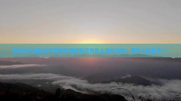去阿拉尔到张家界再到芙蓉镇四日游怎么安排行程？费用大概是多少？
